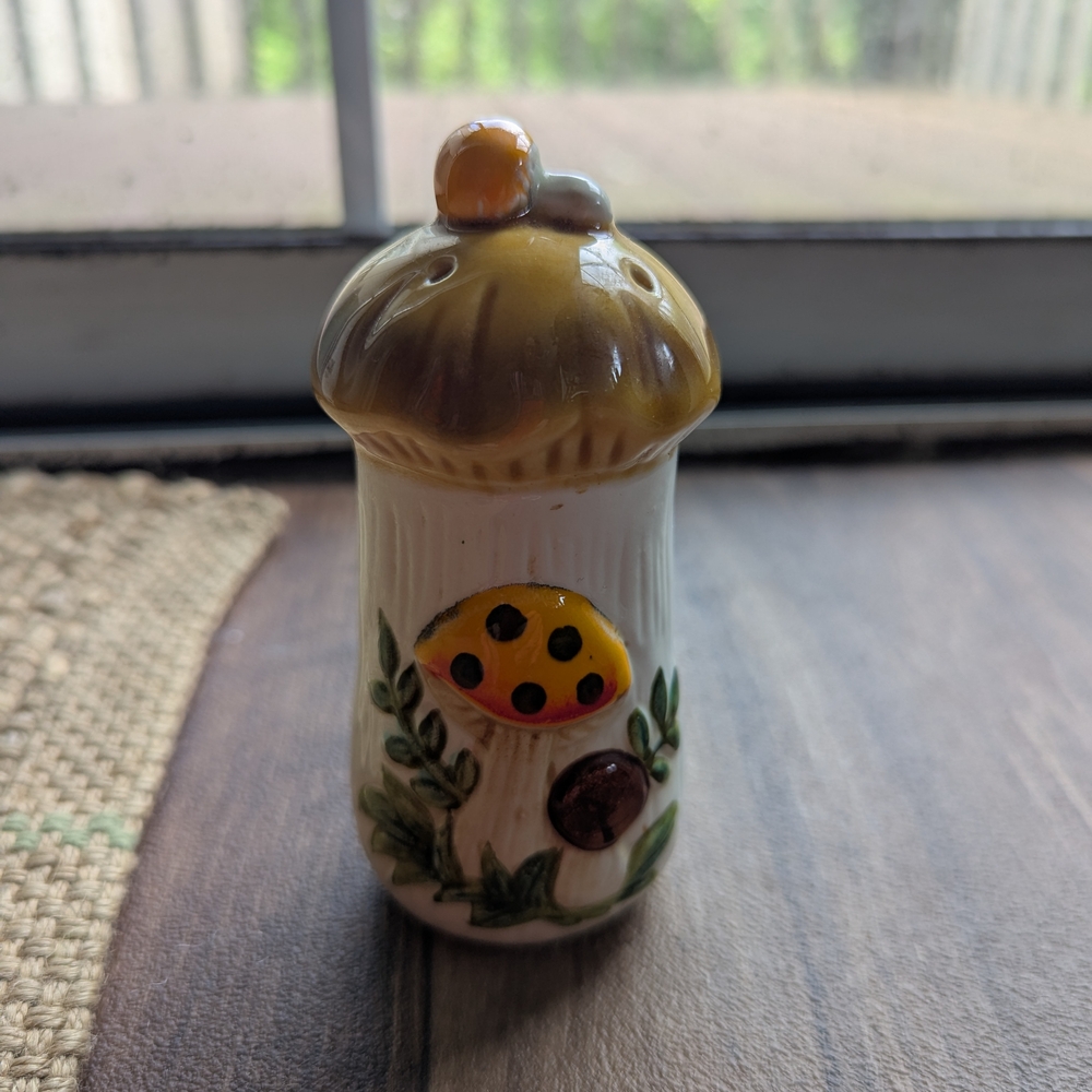 Whimsical Orange and Brown Ceramic Mushroom Art - Picture 3 of 11